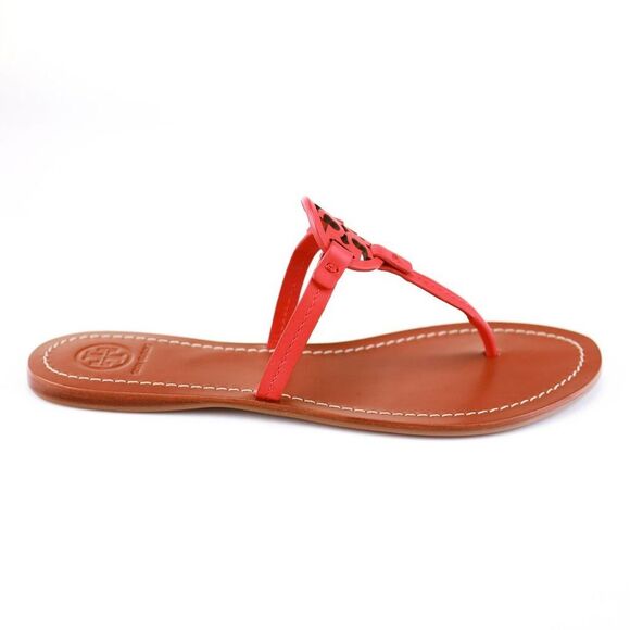 NIB Tory Burch GABRIEL Flats Thong Sandals in Brilliant Red - Picture 8 of 11